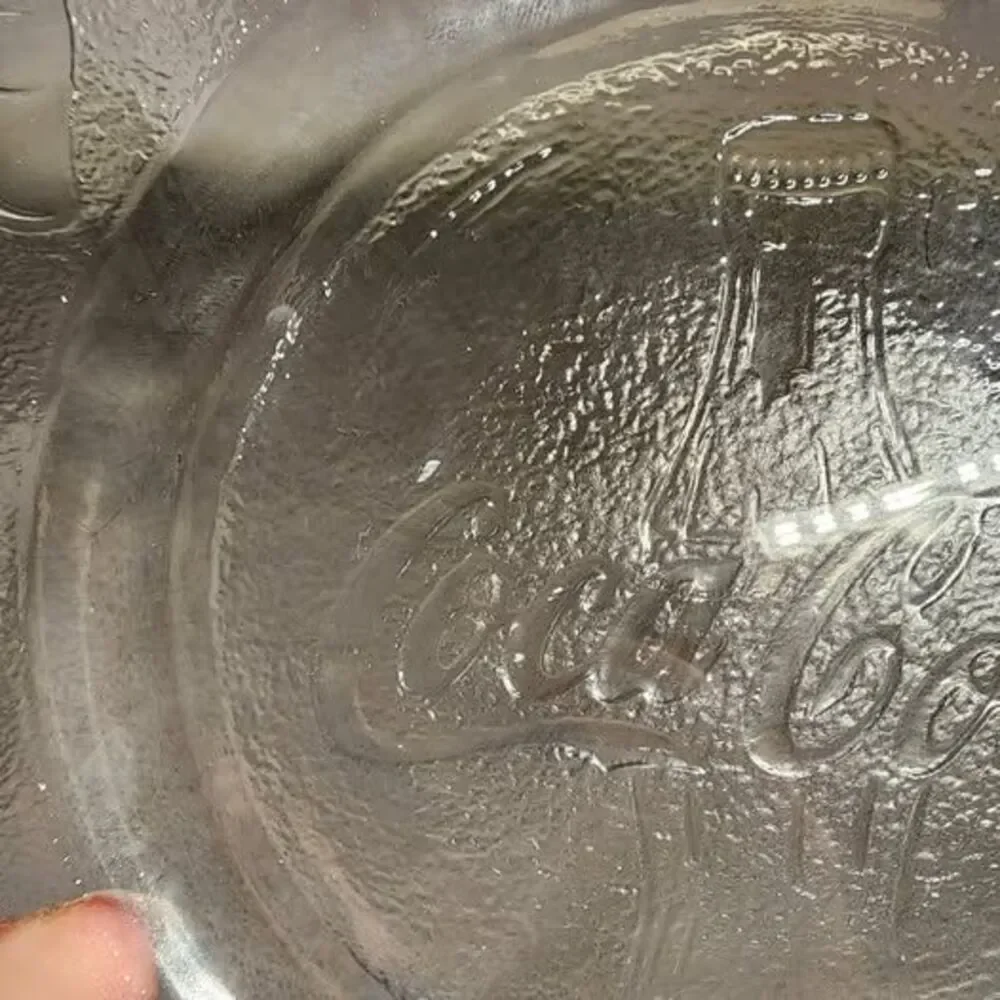 Vintage Coca Cola Clear Embossed 8 